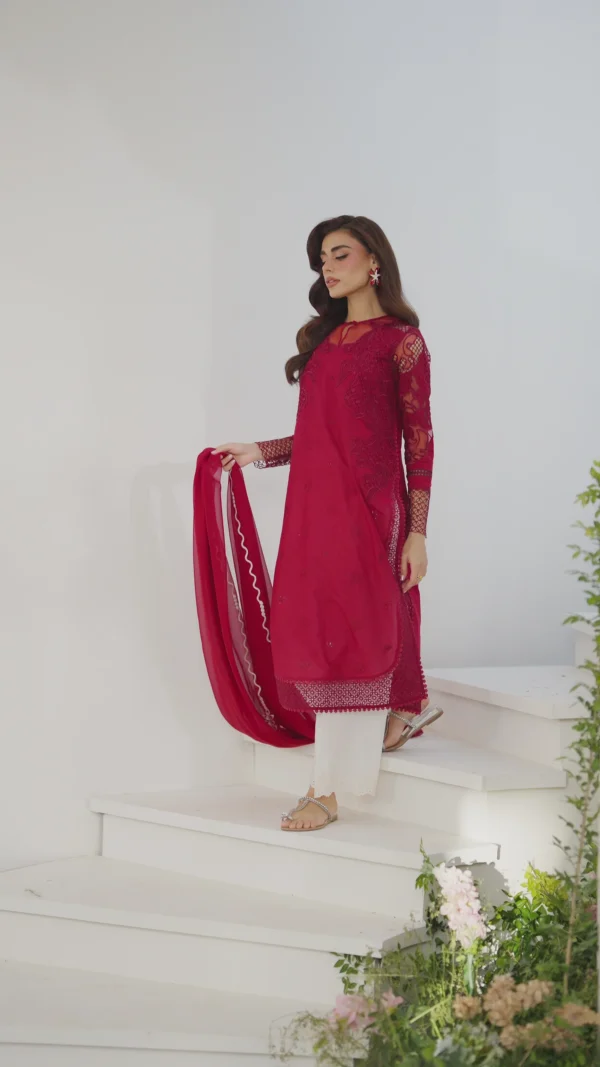 IFE-01 Embroidered Lawn Unstitched 3-Piece Suit - Festive Edition '25 by Iznik Fashions - Image 4
