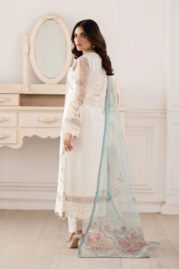 P-207 Embroidered Organza Unstitched 3-Piece Suit - Dastoor '25 by Ramsha - Image 2