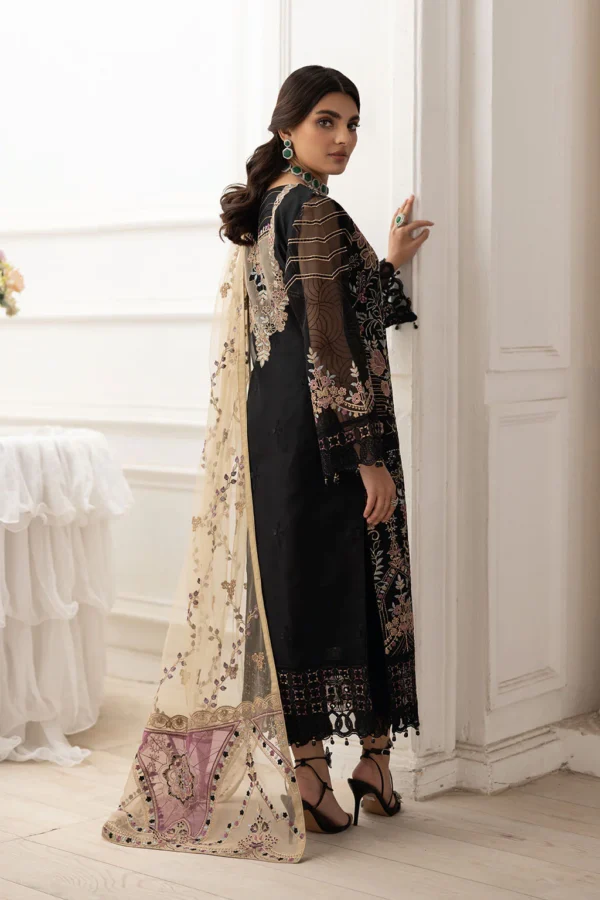 P-206 Embroidered Organza Unstitched 3-Piece Suit - Dastoor '25 by Ramsha - Image 2
