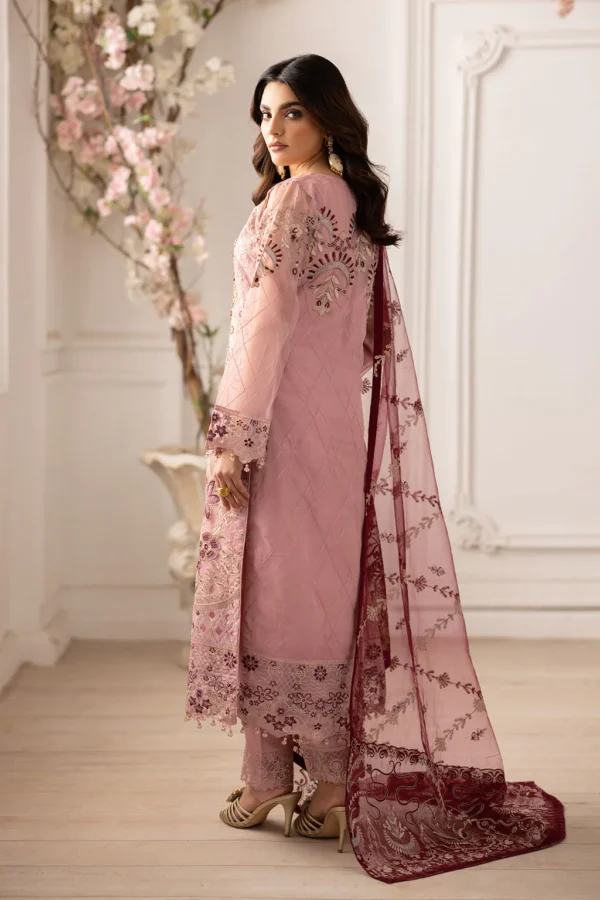 P-201 Embroidered Organza Unstitched 3-Piece Suit - Dastoor '25 by Ramsha - Image 2