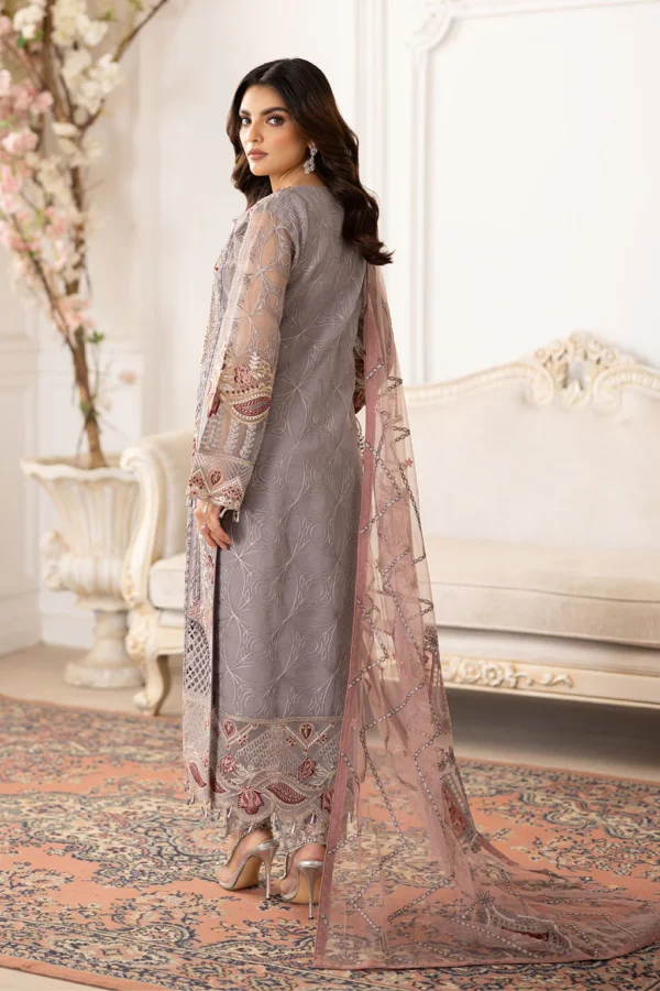 P-205 Embroidered Organza Unstitched 3-Piece Suit - Dastoor '25 by Ramsha - Image 2