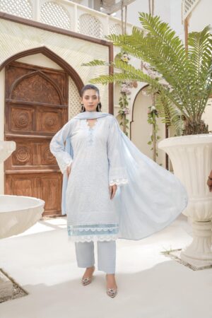 Manizay Dilkash Mumtaz Premium Embroidered Bana Dora Lawn With Embroidered Voile Lawn Dupatta M-09