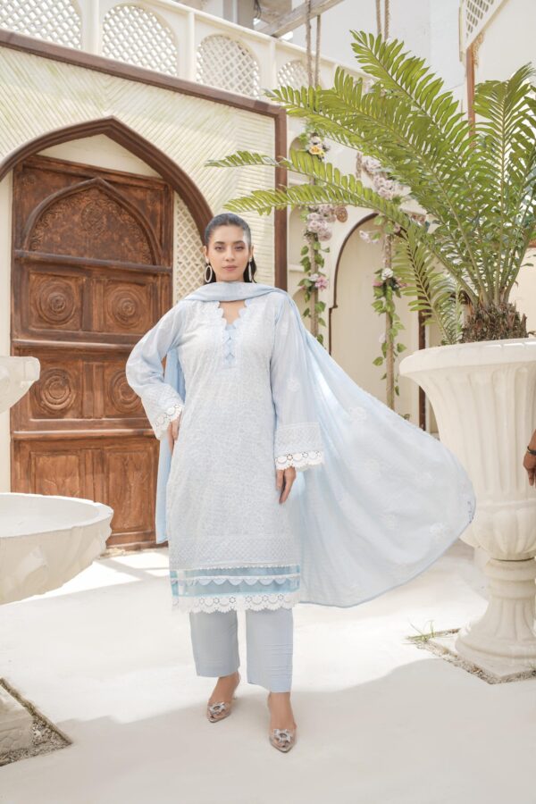 Manizay Dilkash Mumtaz Premium Embroidered Bana Dora Lawn With Embroidered Voile Lawn Dupatta M-09