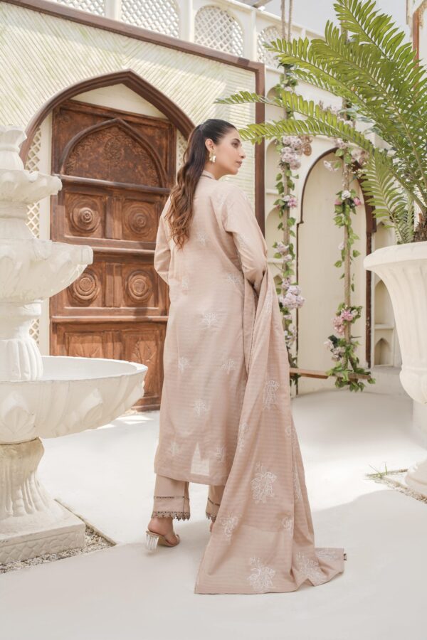 Manizay Dilkash Mumtaz Premium Embroidered Bana Dora Lawn With Embroidered Voile Lawn Dupatta M-01 - Image 2