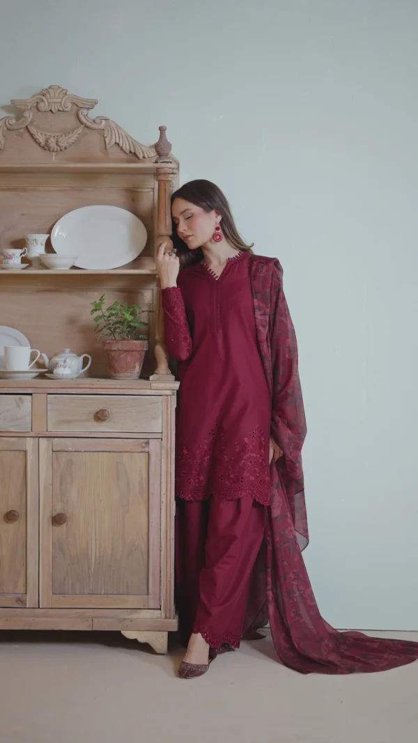 UE-484 Embroidered Lawn Unstitched 3-Piece Suit - Sole Mode '25 by Iznik Fashions - Image 10