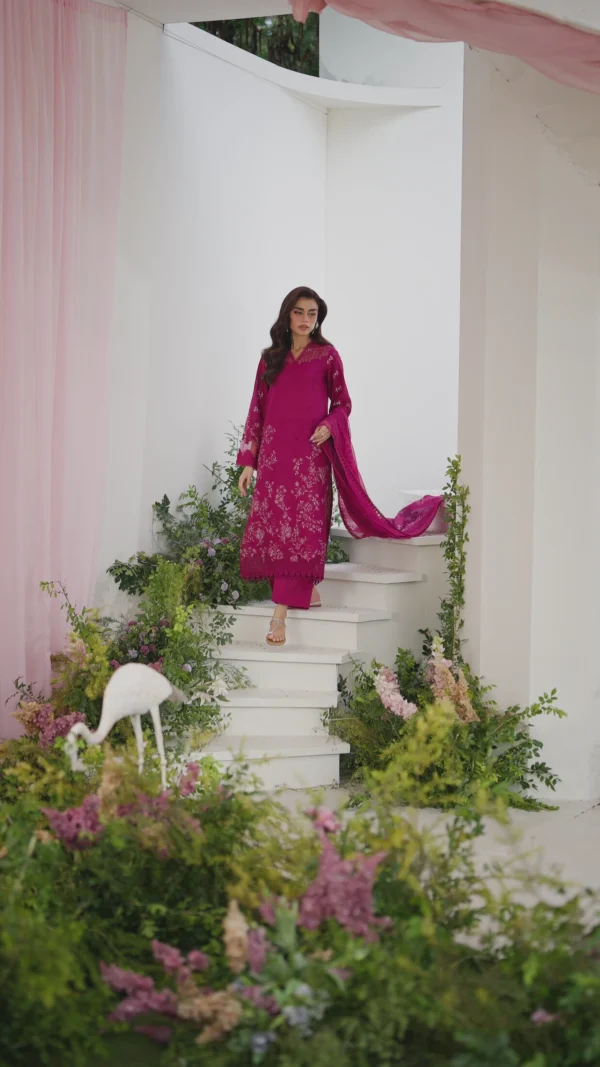 IFE-07 Embroidered Lawn Unstitched 3-Piece Suit - Festive Edition '25 by Iznik Fashions - Image 6