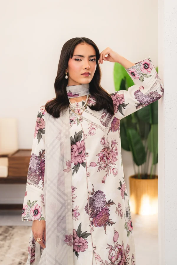 AF-PL-6044-Lamia V04-D02 Digital Printed Premium Lawn Unstitched 3-Piece Suit - Sheen '25 by Alizeh - Image 3