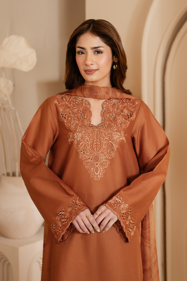 UE-461 Embroidered Lawn Unstitched 3-Piece Suit - Exclusive Lawn '25 by Iznik Fashions - Image 3