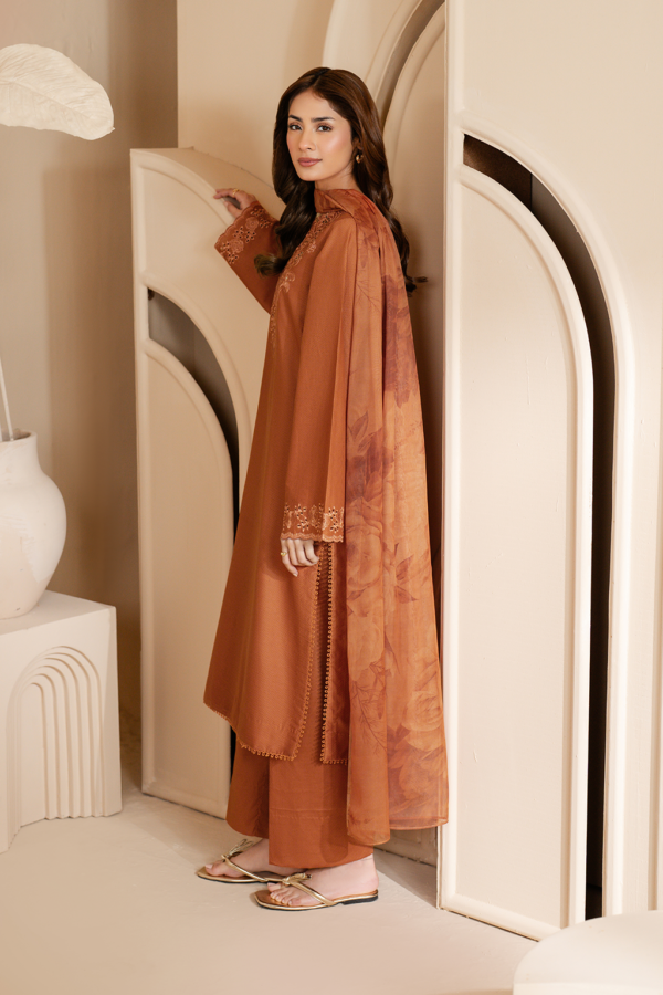 UE-461 Embroidered Lawn Unstitched 3-Piece Suit - Exclusive Lawn '25 by Iznik Fashions - Image 2