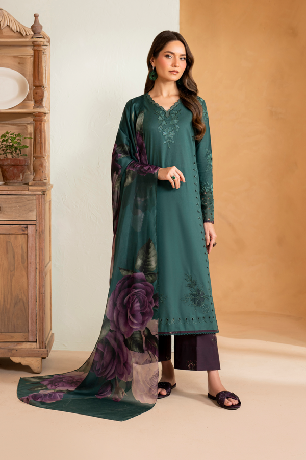 UE-468 Embroidered Lawn Unstitched 3-Piece Beautiful Suit – Sole Mode ’25 by Iznik Fashions - Image 5