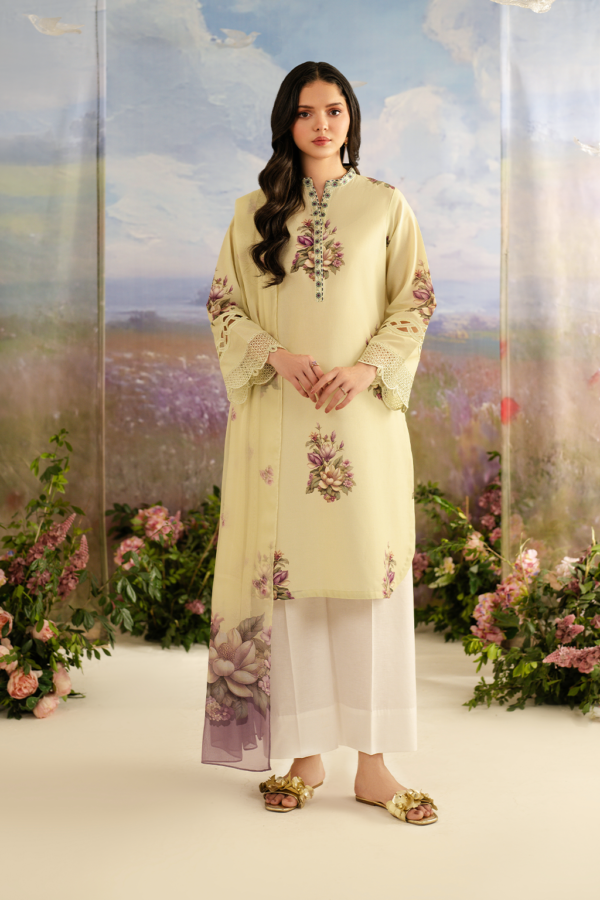 UE-459 Printed Lawn Unstitched 3-Piece Suit - Sole Mode '25 by Iznik Fashions
