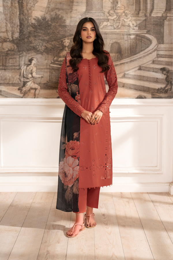 UE-374 Embroidered Lawn Unstitched 3-Piece Suit - Exclusive Lawn '25 by Iznik Fashions