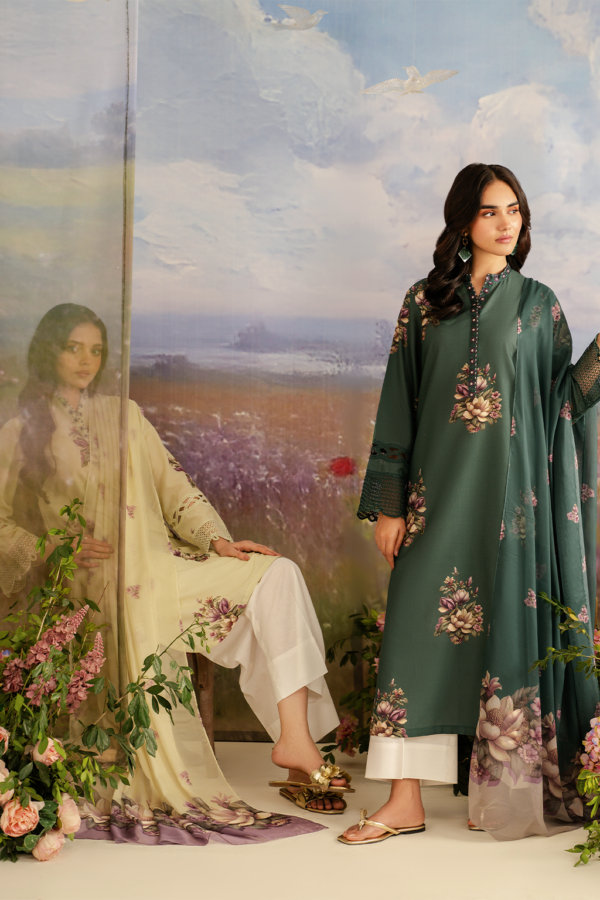 UE-459 Printed Lawn Unstitched 3-Piece Suit - Sole Mode '25 by Iznik Fashions - Image 3