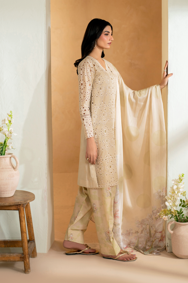UE-471 Embroidered Lawn Unstitched 3-Piece Suit - Sole Mode '25 by Iznik Fashions - Image 4