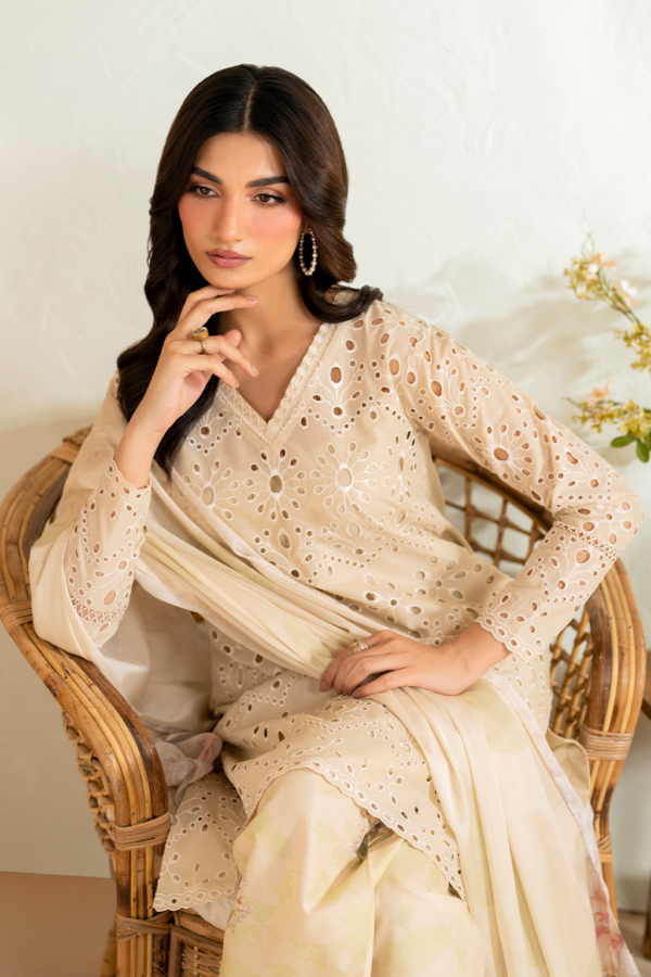 UE-471 Embroidered Lawn Unstitched 3-Piece Suit - Sole Mode '25 by Iznik Fashions - Image 2