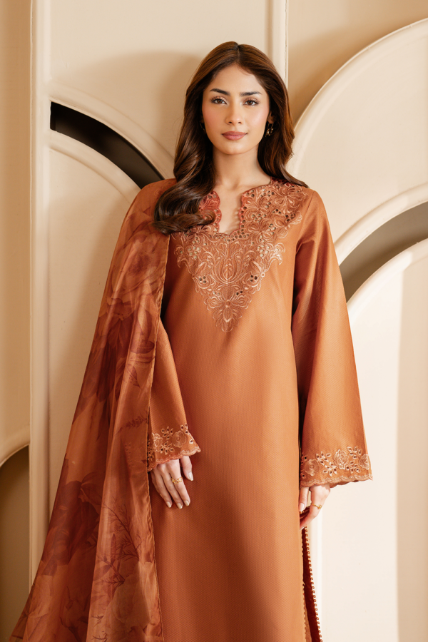 UE-461 Embroidered Lawn Unstitched 3-Piece Suit - Exclusive Lawn '25 by Iznik Fashions - Image 10