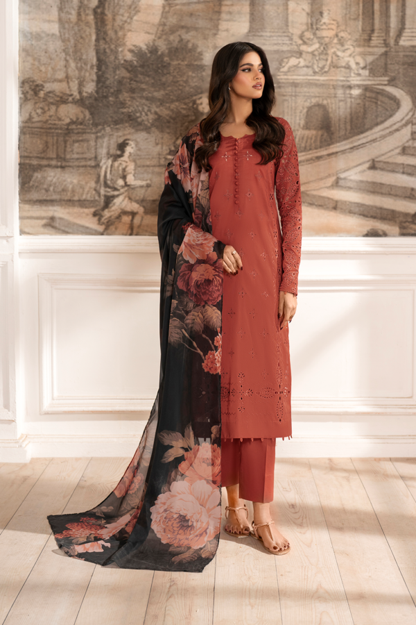 UE-374 Embroidered Lawn Unstitched 3-Piece Suit - Exclusive Lawn '25 by Iznik Fashions - Image 7