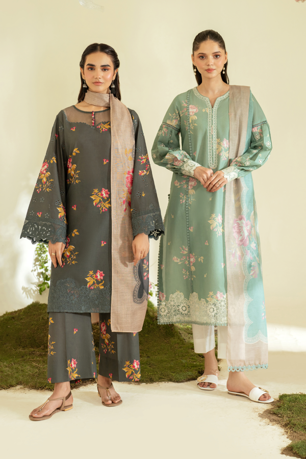 UE-453 Printed Lawn Unstitched 3-Piece Suit - Sole Mode '25 by Iznik Fashions - Image 9