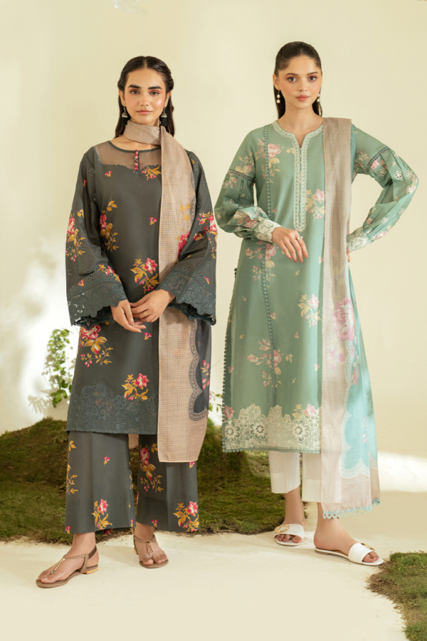 UE-453 Printed Lawn Unstitched 3-Piece Suit - Sole Mode '25 by Iznik Fashions - Image 8