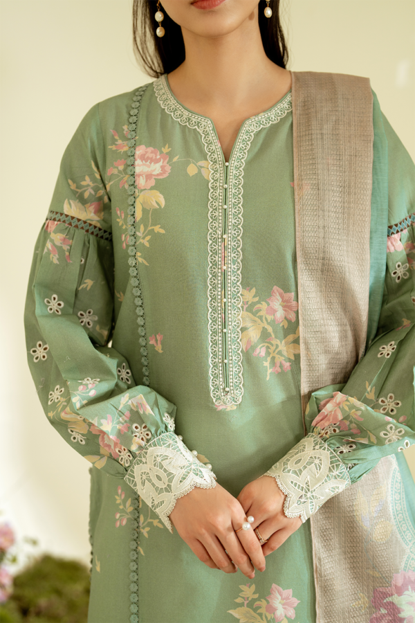 UE-453 Printed Lawn Unstitched 3-Piece Suit - Sole Mode '25 by Iznik Fashions - Image 13