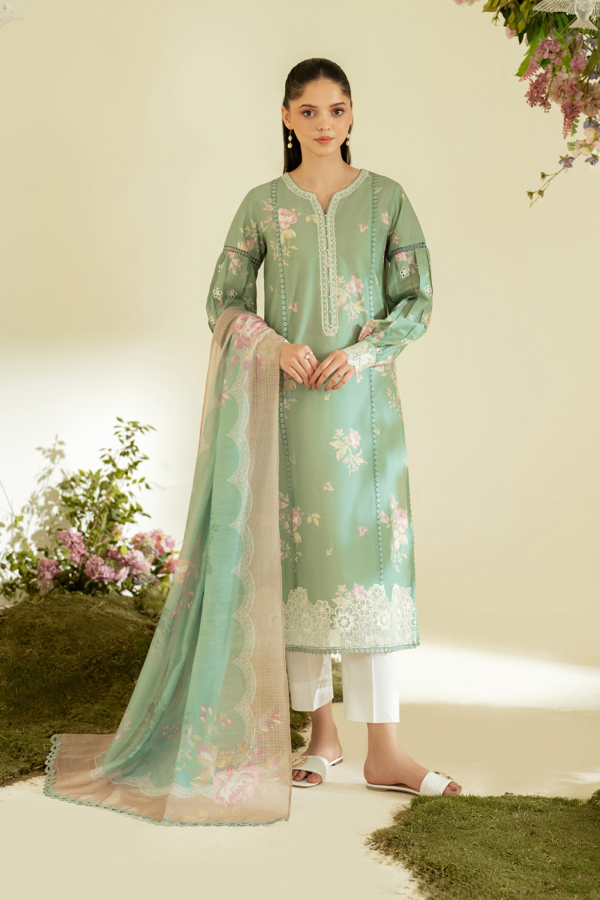 UE-453 Printed Lawn Unstitched 3-Piece Suit - Sole Mode '25 by Iznik Fashions