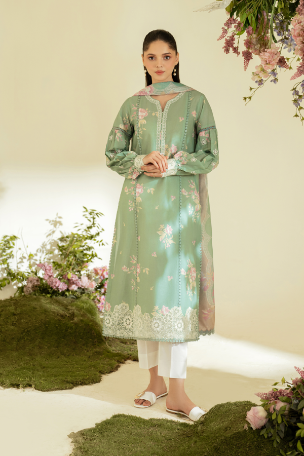 UE-453 Printed Lawn Unstitched 3-Piece Suit - Sole Mode '25 by Iznik Fashions - Image 10
