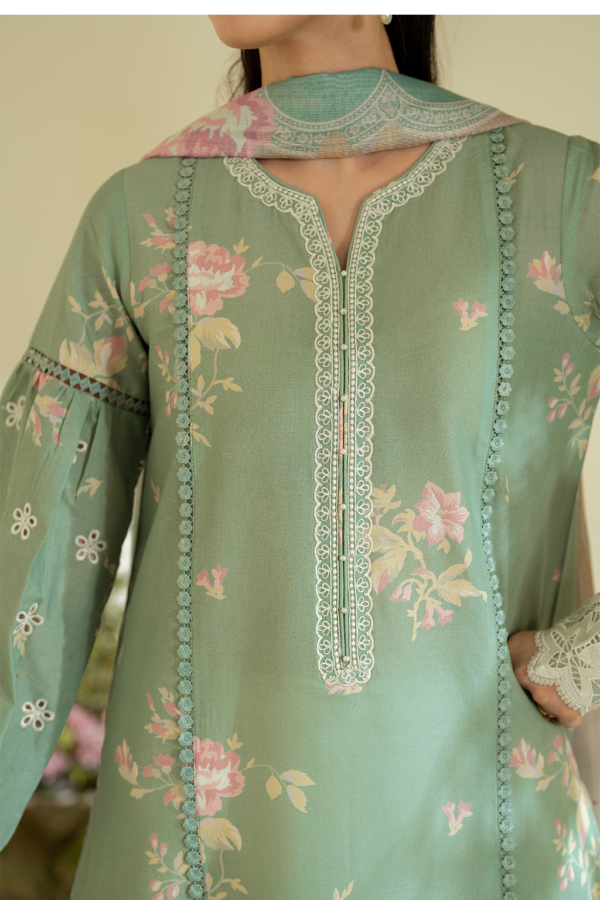 UE-453 Printed Lawn Unstitched 3-Piece Suit - Sole Mode '25 by Iznik Fashions - Image 7