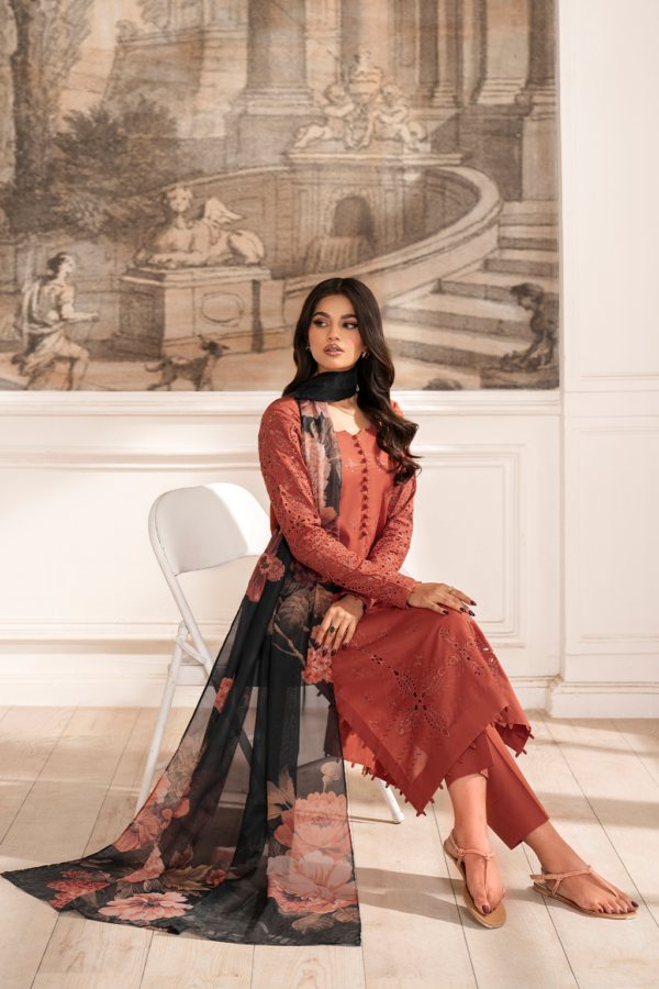 UE-374 Embroidered Lawn Unstitched 3-Piece Suit - Exclusive Lawn '25 by Iznik Fashions - Image 3