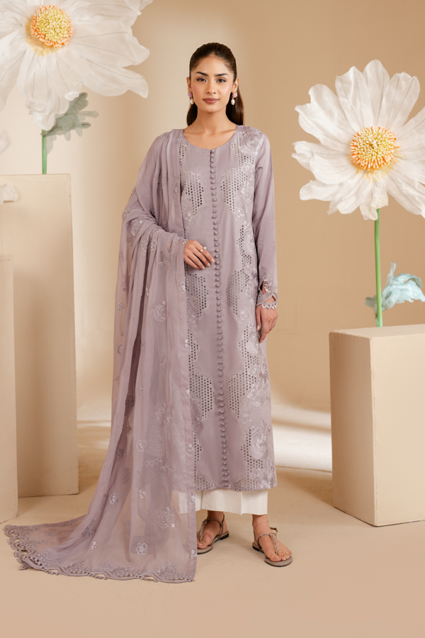 UE-464 Embroidered Lawn Unstitched 3-Piece Suit - Exclusive Lawn '25 by Iznik Fashions - Image 11