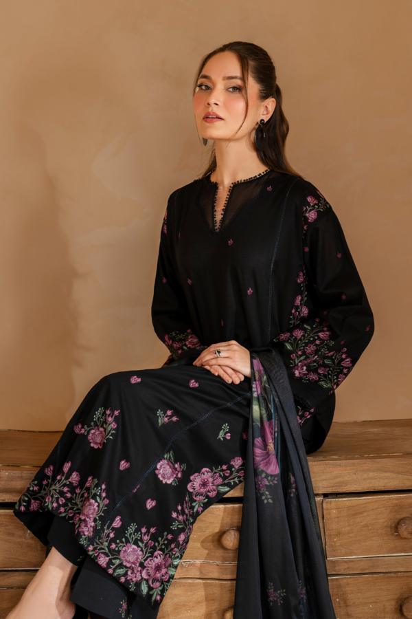 UE-477 Embroidered Lawn Unstitched 3-Piece Suit - Sole Mode '25 by Iznik Fashions - Image 2