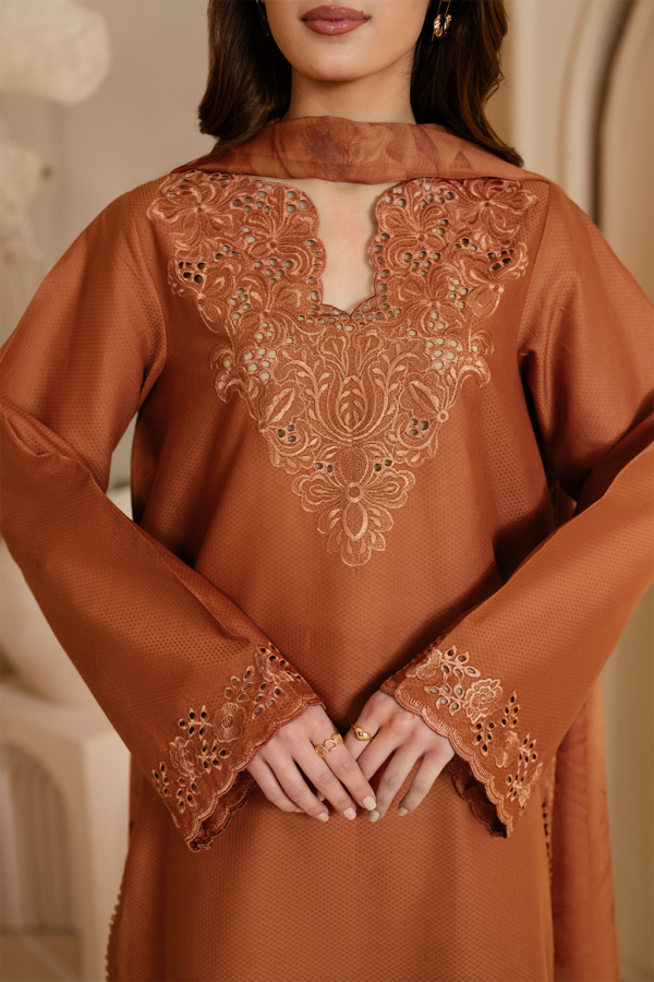 UE-461 Embroidered Lawn Unstitched 3-Piece Suit - Exclusive Lawn '25 by Iznik Fashions - Image 4