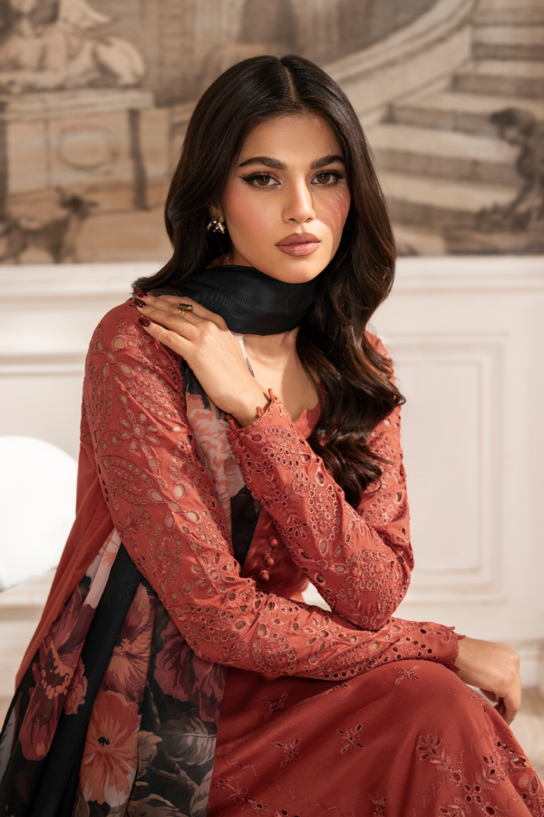 UE-374 Embroidered Lawn Unstitched 3-Piece Suit - Exclusive Lawn '25 by Iznik Fashions - Image 2