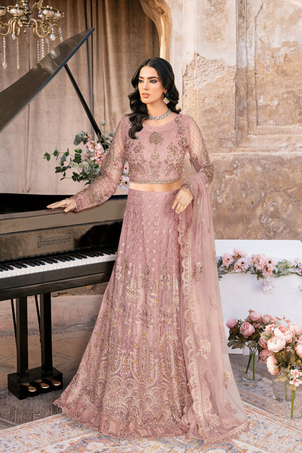H-202 Ramsha Unstitched Luxury Wedding Collection - Image 5