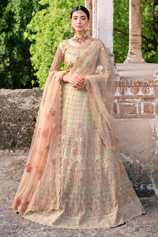 H-202 Ramsha Unstitched Luxury Wedding Collection - Image 11