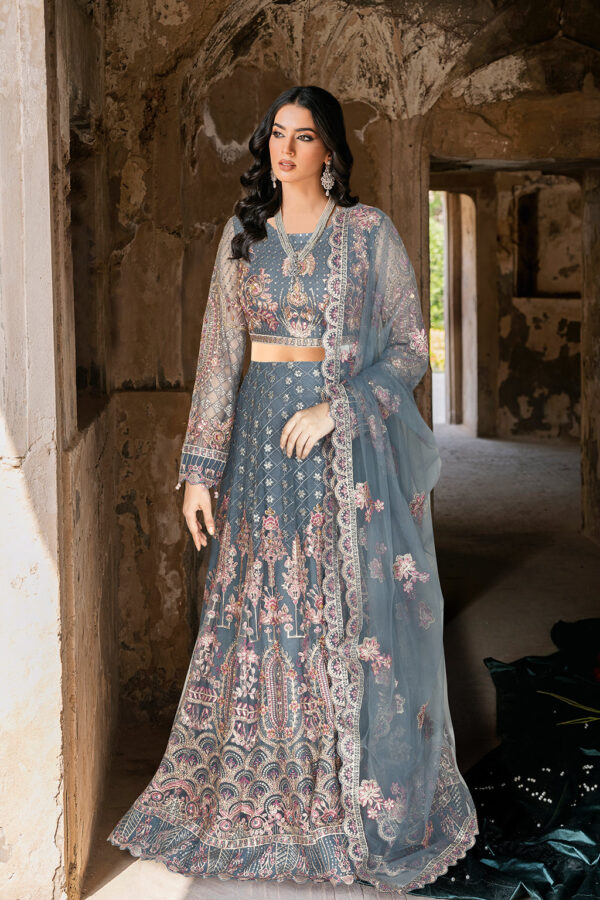 H-202 Ramsha Unstitched Luxury Wedding Collection - Image 4