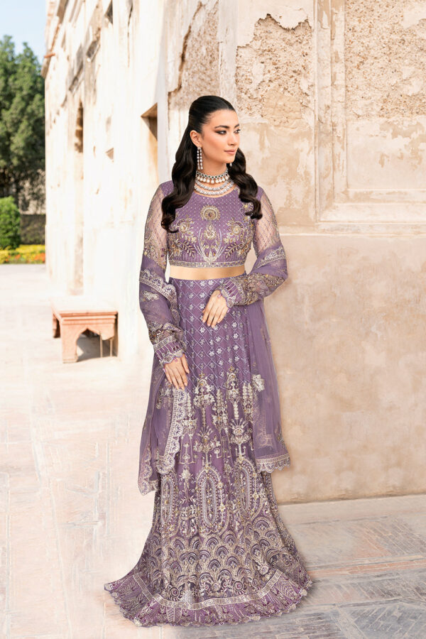 H-202 Ramsha Unstitched Luxury Wedding Collection - Image 2